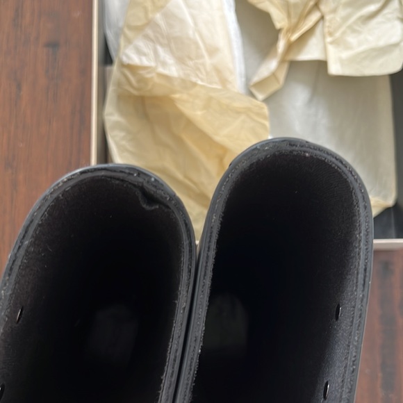 SOLD - Burberry Clemence Rain Boots Black & Grey 38 - Picture 15 of 15